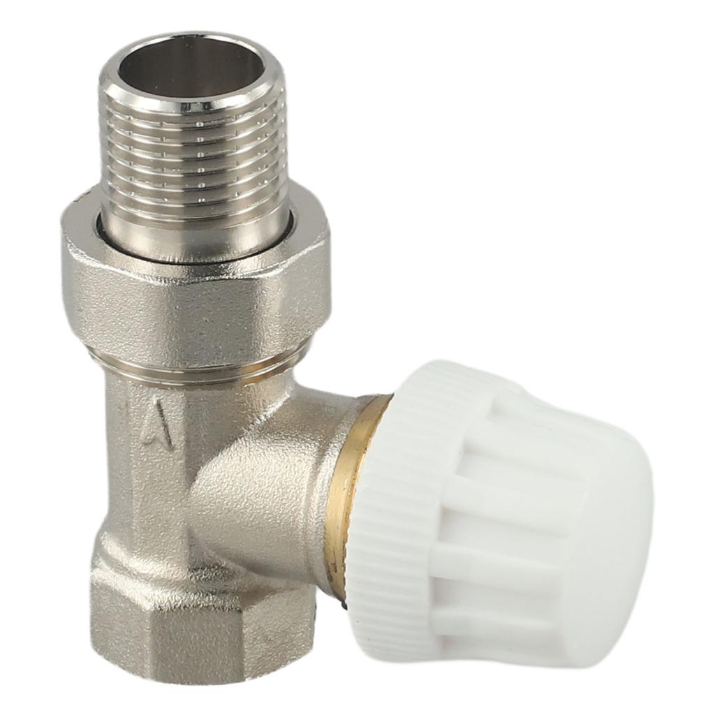 1 Pcs DN15/DN20/DN25 Brass Thermostatic Regulating Valve Without Thermostatic Head Brass Nickel Plated Regulating Valve