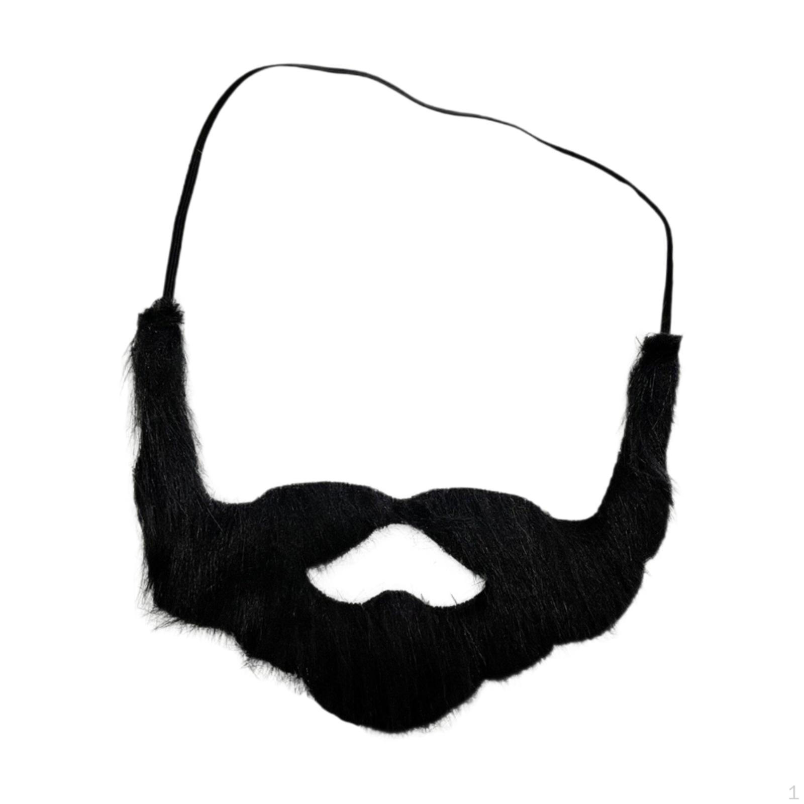 

Поддельный костюм бороды, усы для маскарада, карнавала, праздника чёрный