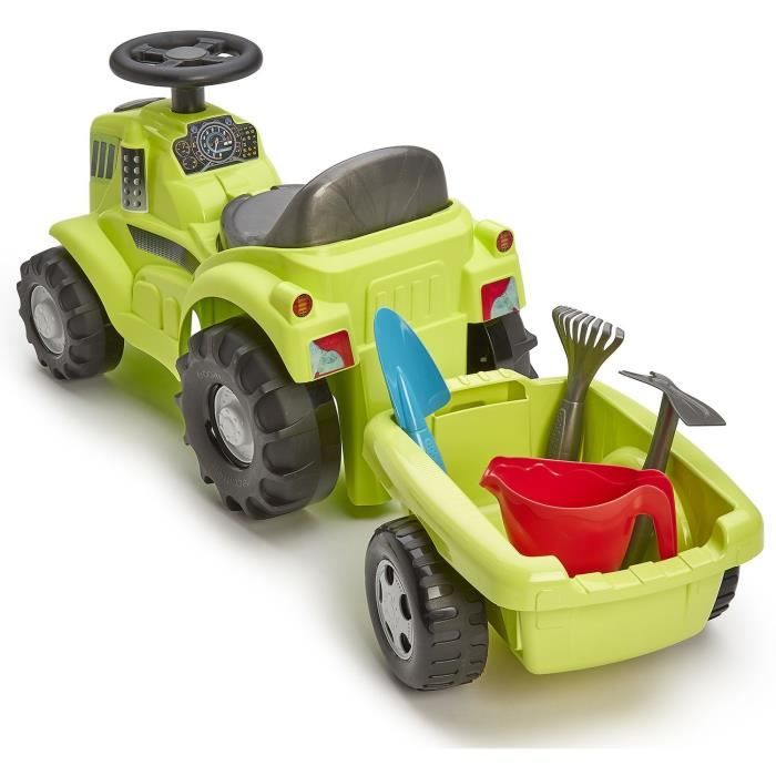 Porteur Tracteur remorque - ECOIFFIER - Siège inclinable - Accessoires de jardin - 12-36 mois