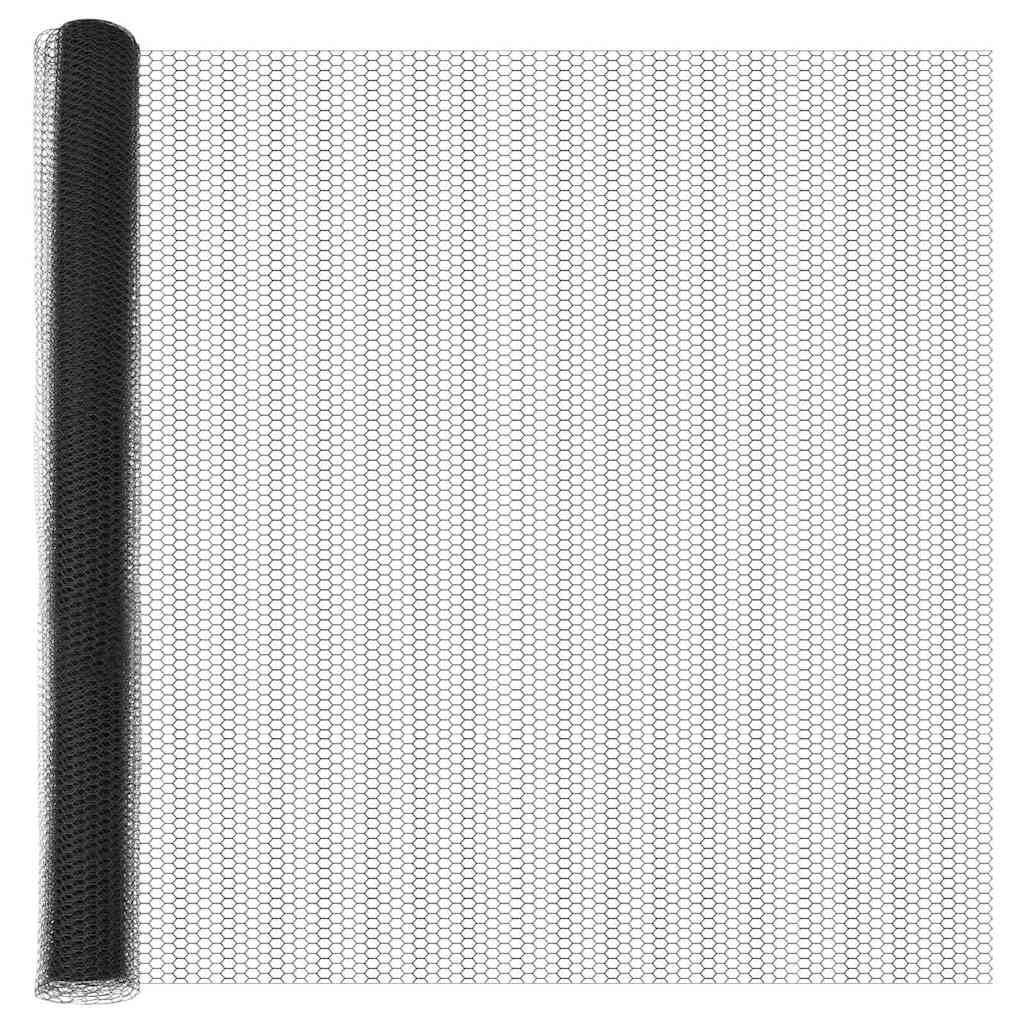 Hexagonal Fence Gray 1.6 X 10 M PVC