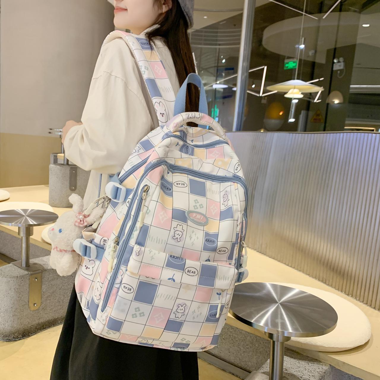 Водонепроницаемый рюкзак с милым мультяшным принтом для девочек-подростков — фото 3