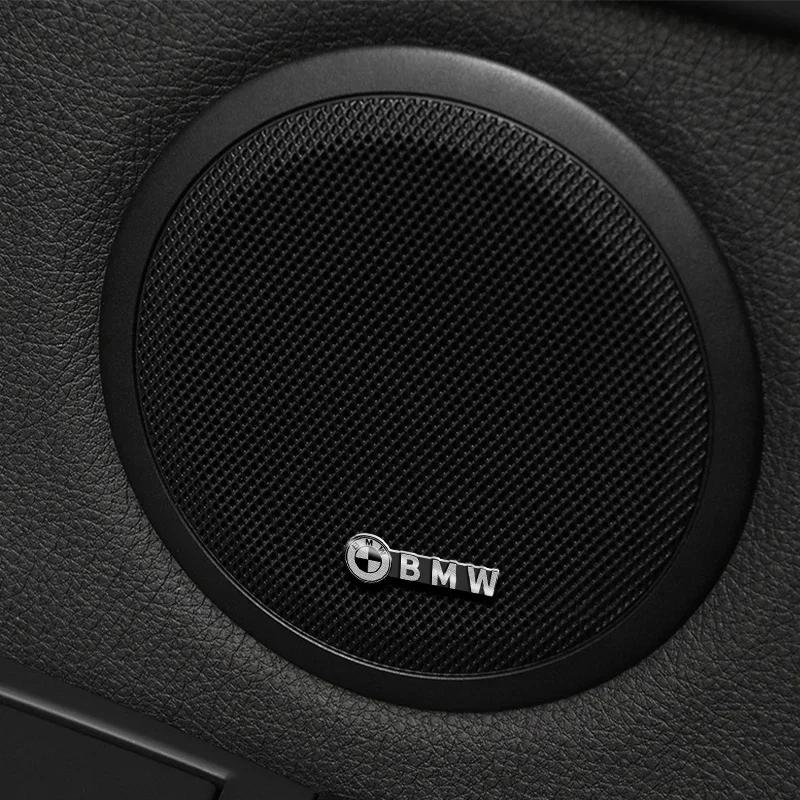 2/4 szt. Akcesoria samochodowe Audio samochodowe Aluminiowe Naklejki Stereo na Głośnik Dla bmw E46 E39 E38 E90 E60 E36 F30 F30 E34 F10 E92 E38 E91