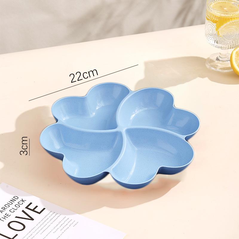 Wheat Straw Creative Lucky Grass Fruit Plate Home Living Room Desktop Grid Candy Box Fruit Snacks Dried Fruit Plate