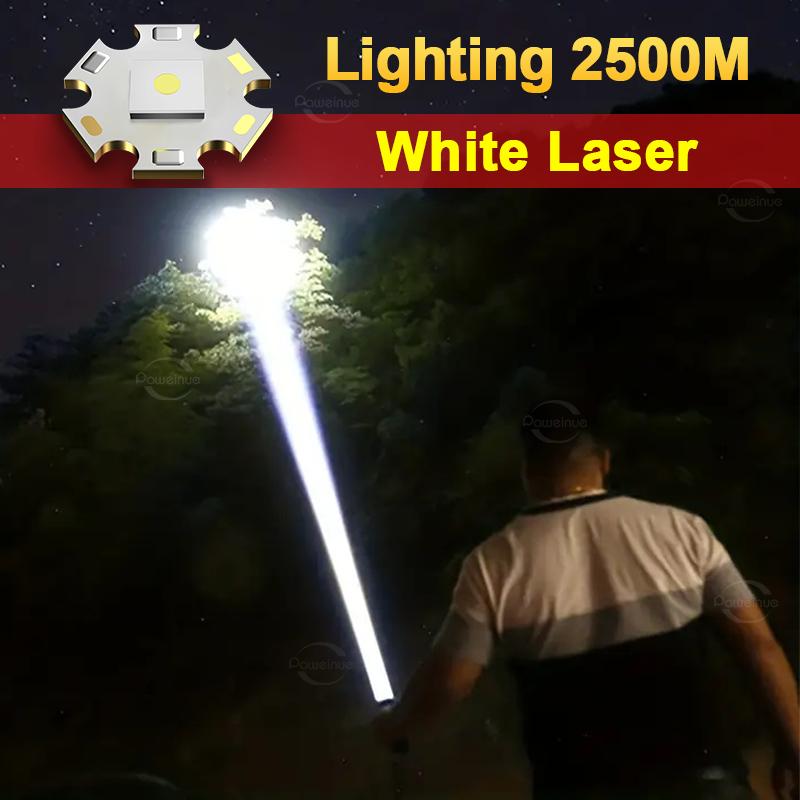 Nyeste High Power LED-lommelykt Oppladbar Type-c-lommelykt 18650 Long Range Tactical Light Super Bright Torch Fishing