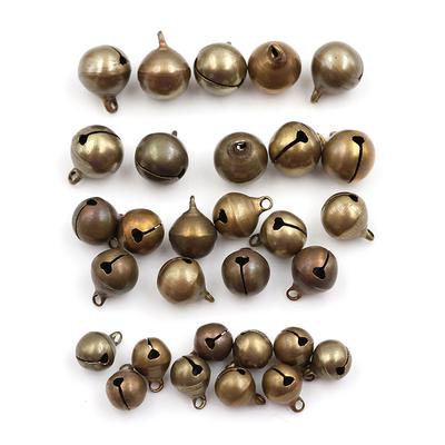 10 bronzefarbene Metall-Glöckchen, lose Perlen, Festival, Party, Weihnachtsbaumdekoration