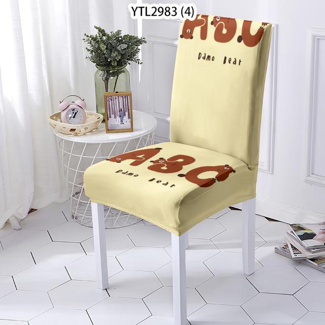 Чехол для кухонного стула в зверином стиле, чехол для офисного стула для геймера, чехлы для сидений с рисунком из мультфильмов, чехлы для стульев с принтом панды 1PCS