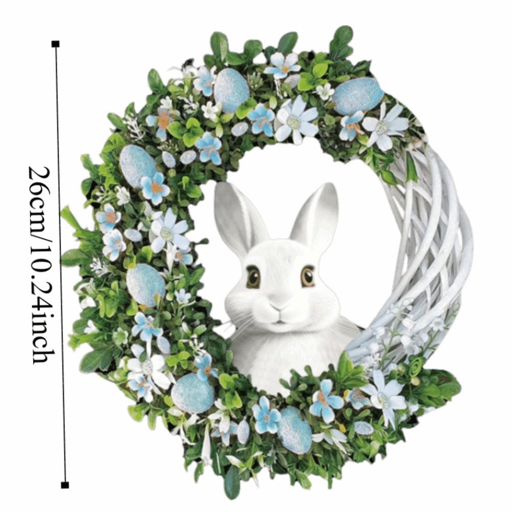 Akryl Dekor Vår Väggbonad Skumägg Påskgirlang Påskhare Krans Dörrhängare