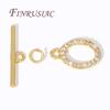 18K Gold Plated Brass OT Clasp Toggle Clasps Connector For DIY Bracelet Necklace Jewelry Making Findings Accessories