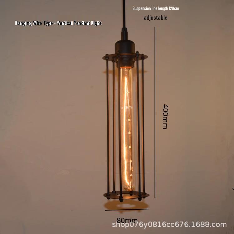 Retro Industrial Wall Lamp – Iron Art Punk Style for Bedroom, Balcony, Hall, Salon, Bar
