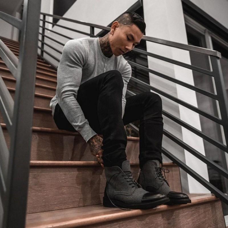 

Men s Breathable Elastic V-Neck Henley T-Shirt for Spring & Autumn Running XXL серый