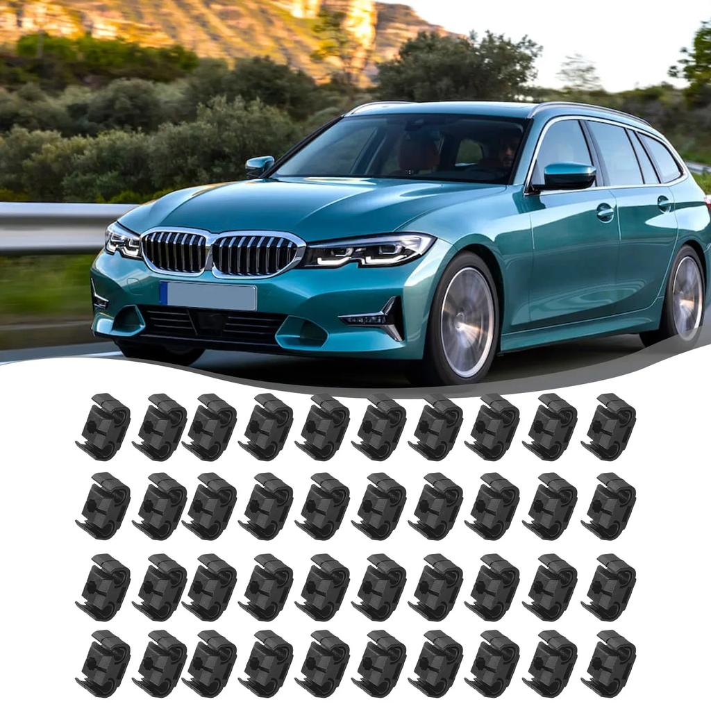Gasket Line Clip 40pcs Accessories Brake Line Holder Double Brake Plastic Practical Replacement Useful Brand New