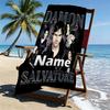 Custom Name Personalized Damon Salvatore Print Beach Towel, for Trip Camping Beach Party Home Decor, Birthday Gift for Family & Friends