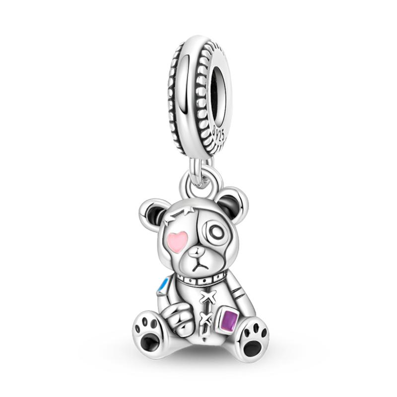 Fun Copper Magic Hat Card Graffiti Amusement Park Circus Charms Beads Fit Pan Original Bracelets Diy Fine Jewelry