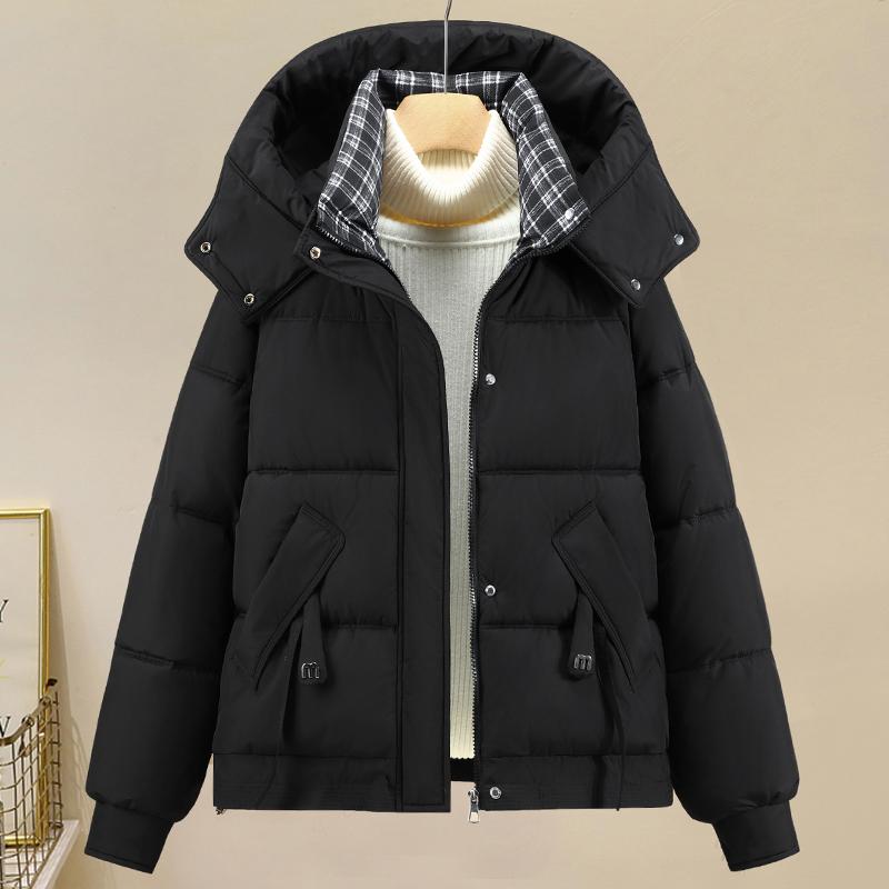 Modă Iarnă Femei Parkas Scurte cu Glugă Largi Groase Calde Jachete Palton de Damă