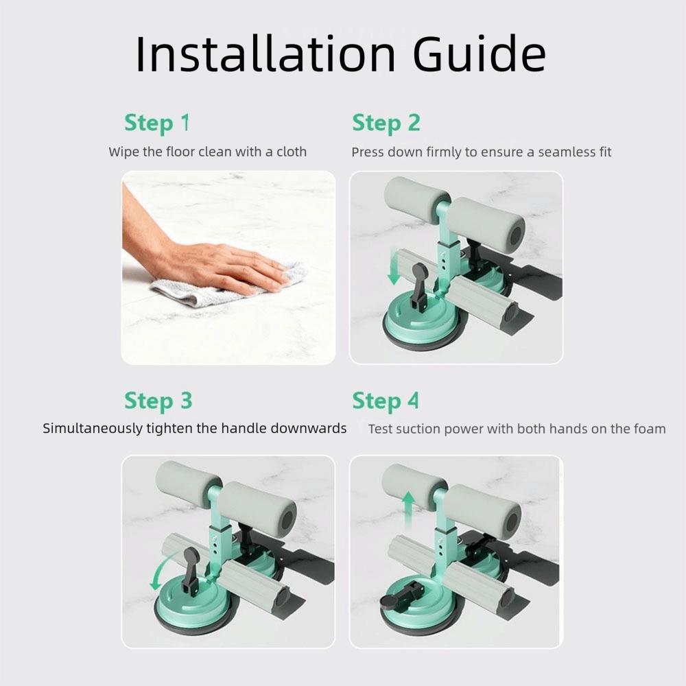 Adjustable Height Fitness Situp Equipment Dual Suction Cups Ab Core Trainer Abdominal Exercise