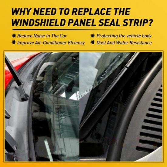 Car Front Windshield Panel Rubber Seal Strip Sealed Moulding Trim Accessories
