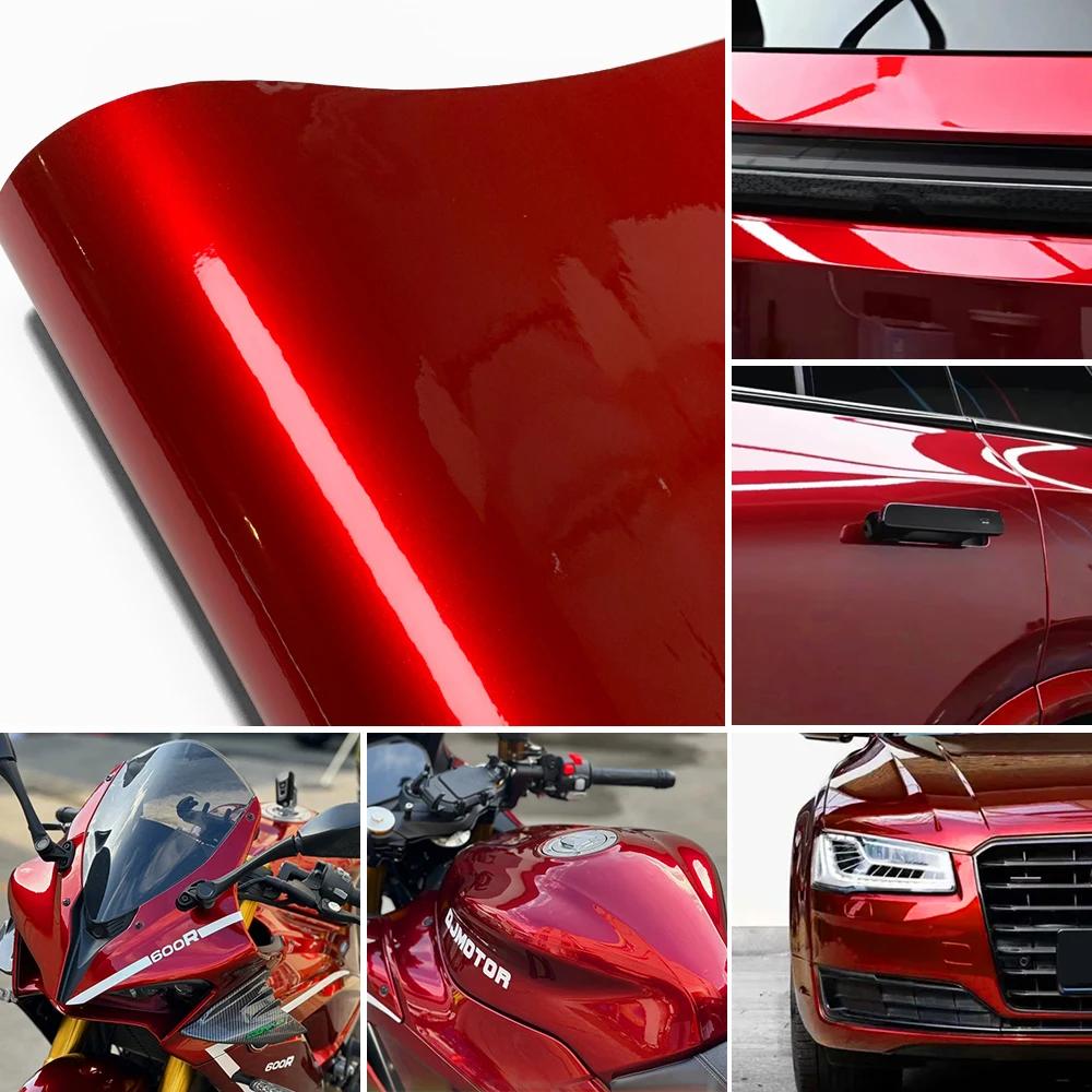 Car Glossy Aurora Red Stickers Car Body Wrapping Self Adhesive Films Vinyl Auto Cover Wrap Decals for Motorcycle Car Accessories