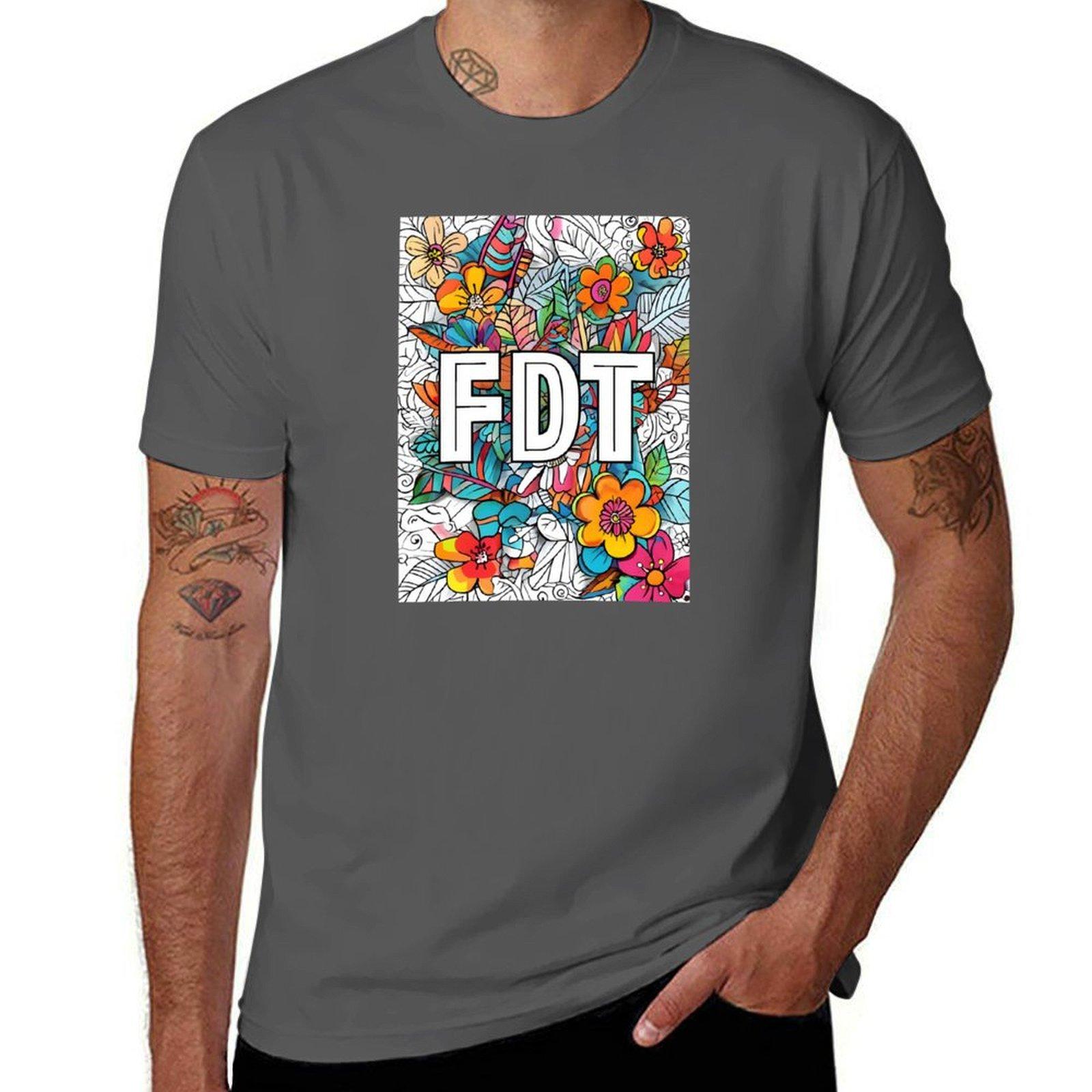 

FLORAL FDT T-Shirt t shirts for man cotton soft man t shirts graphic T-Shirt 4XL