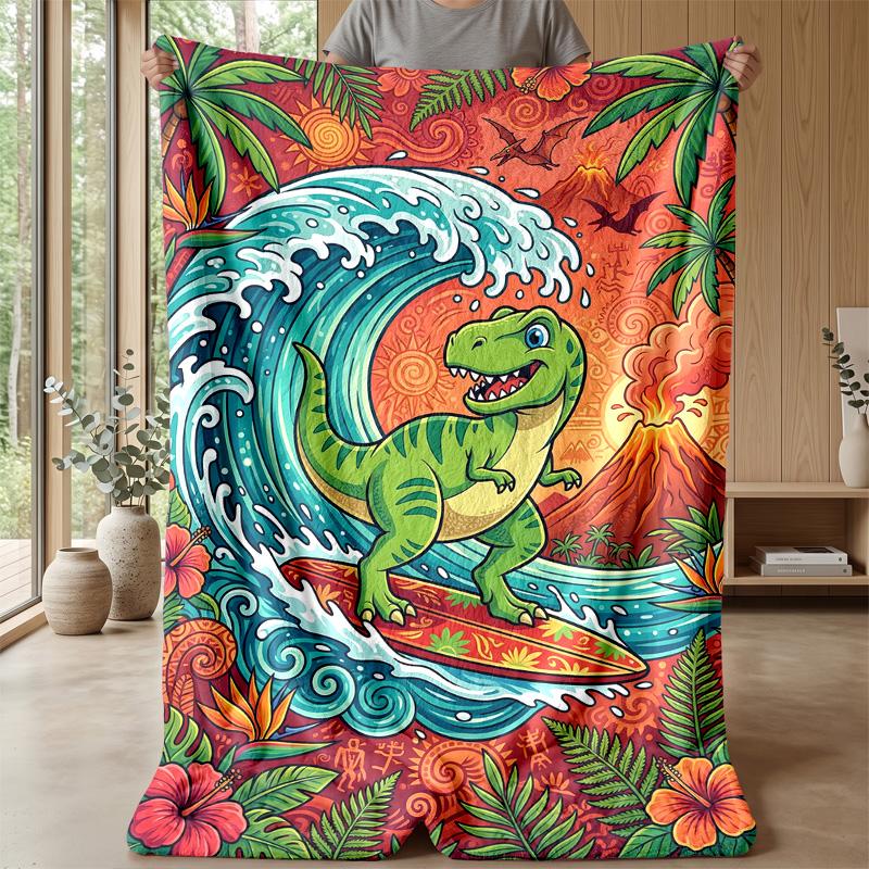 Summer Fruit Juice Party Theme Blanket Lightweight Warm Flannel Blanket Decorative Throw Blanket for Home Decoration