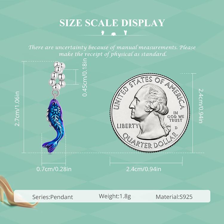 WOSTU 925 Sterling Silver Devil Flower Hanging Charm Grotesque Bee & Fish Hanging Bead Fit DIY Making Women Bracelet & Bangle Jewelry