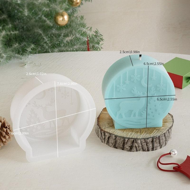Silicone Crafting Mold Ornament Moulds Christmas Series Sculpture Moulds Figurines Molds Silicone Texture for Craft