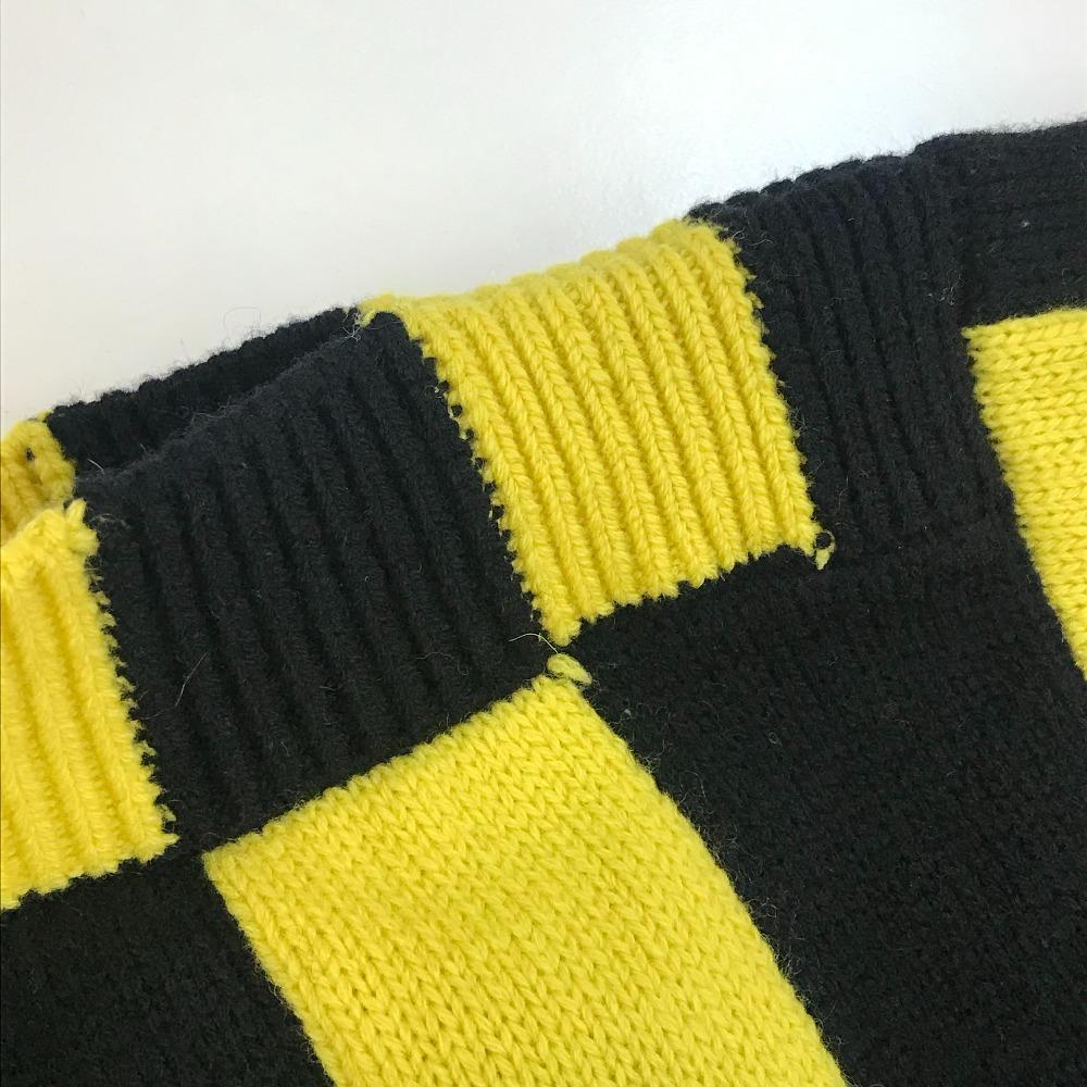 Louis Vuitton Apparel Checkerboard Knit Long Sleeve Sweater Yellow X Black