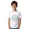 European Size Childrens Round-neck Short-sleeved T-shirt with Unique English Patterns C'EST MARSEILLE BEBE Kids