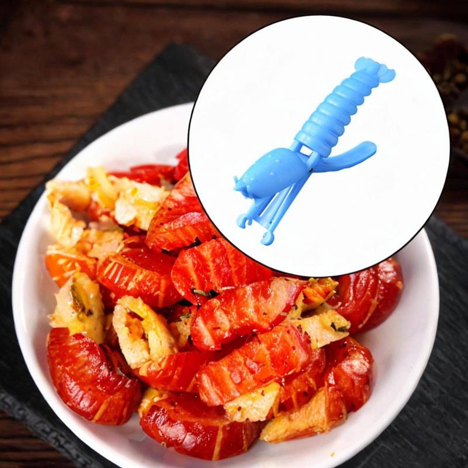 

Инструмент для чистки раков для эффективной очистки раков и креветок дома синий