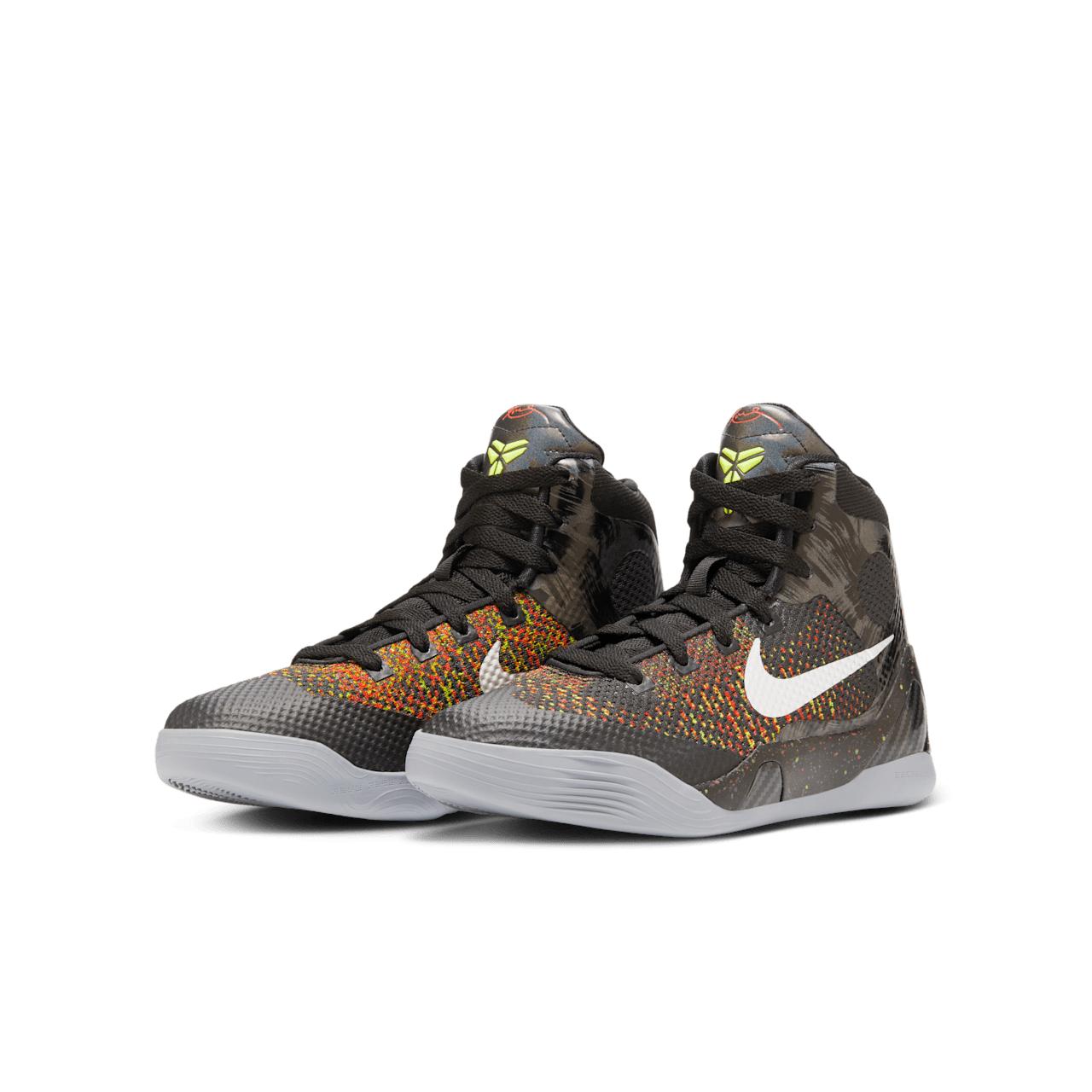 HJ9446-001 Nike GS Kobe 9 Elite Protro Black and Metallic Silver 7Y