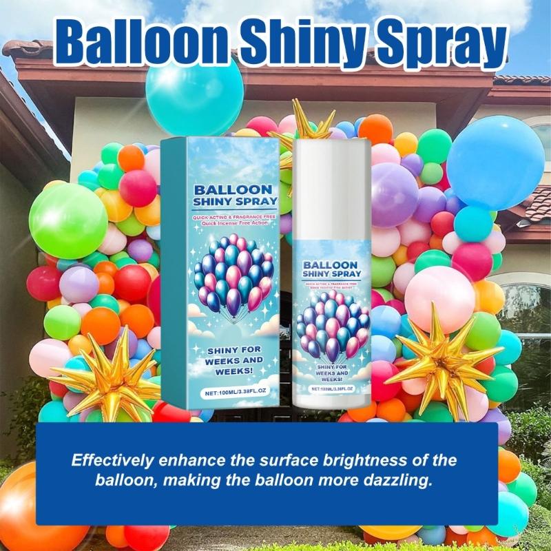 Balloon Shine Spray Antied Fading Enhances Gloss Prevent Oxidation 100ml Balloon Shine Liquid for Birthday Parties Decors