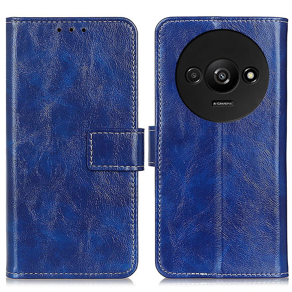 For Xiaomi Redmi A3/Poco C61 4G PU Leather Case Cell Phone Back Cover Retro Phone Shell