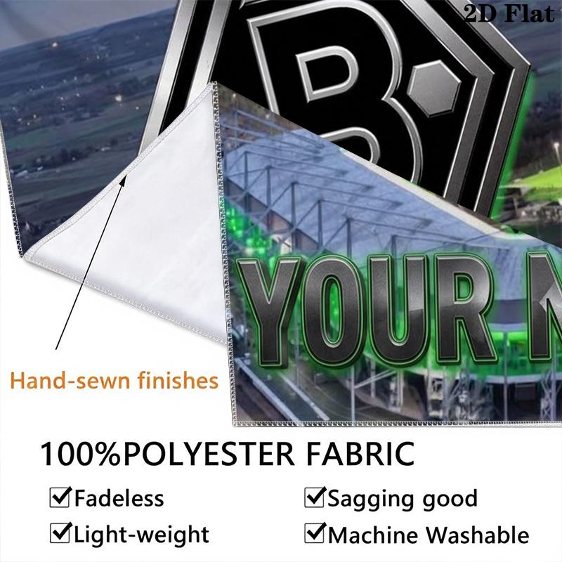 Custom Name Vfl Gladbach Wall Tapestry Aesthetic Wall Hanging Printed Fabric Blanket Decorative Tapestries for Bedroom Living Room Home Decor