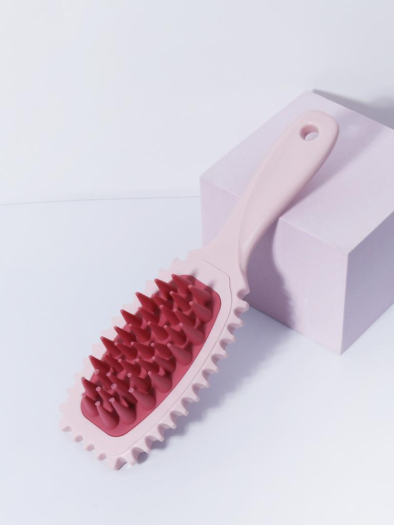 long handled silicone massage comb for wet or dry hair scalp massage anti itch exfoliating bath brush Special for real hair wigs