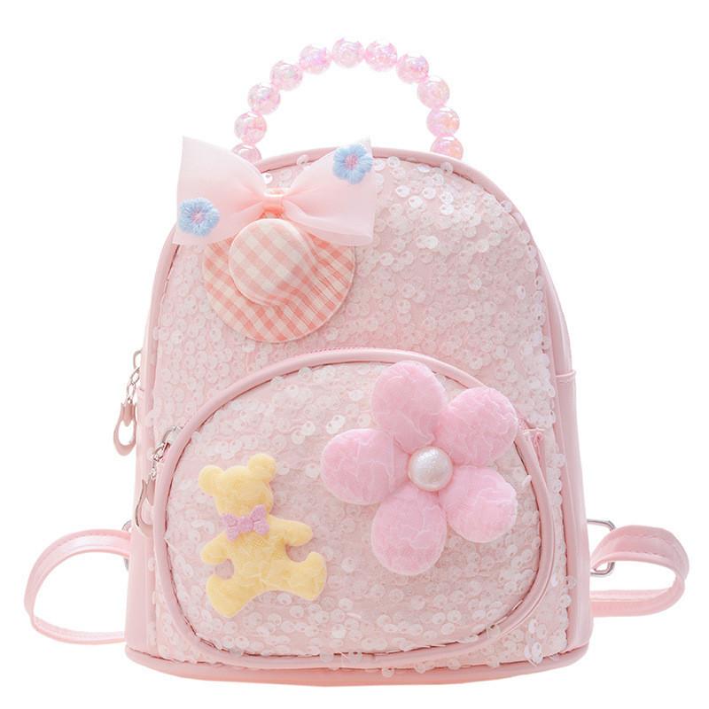 Adorable Pu Sequin Backpack For Kids With Comfortable Straps For School And Play