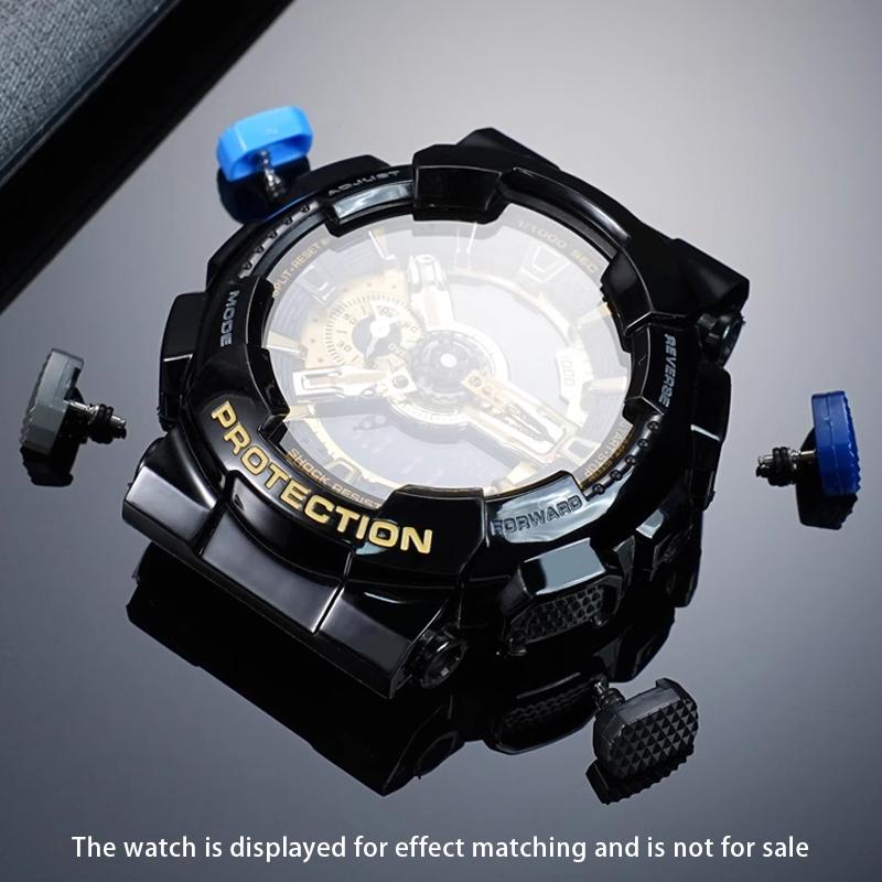 Para Botões de Tecla de Relógio Casio Preto Dourado Para Chaves de Botão G-SHOCK Série GA-100/110/120 GD-100/120 Acessórios de Relógio