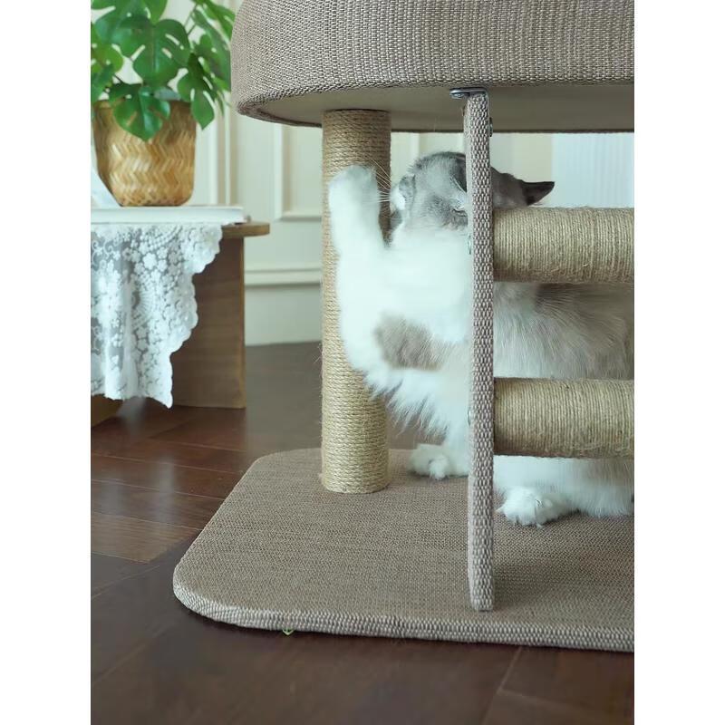 JINGRUIXIANG Cat Tree with Condo and Scratching Post