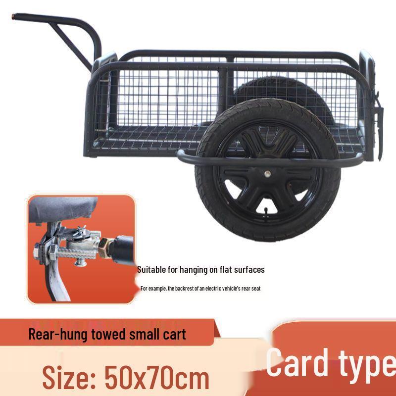 Portable Small Trailer for Outdoor Cart Electric Vehicles and Motorcycles
