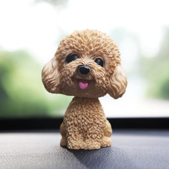 Lovely Swinging Head Puppy Car Simulation Dog Dashboard Interior Ornament Gift
