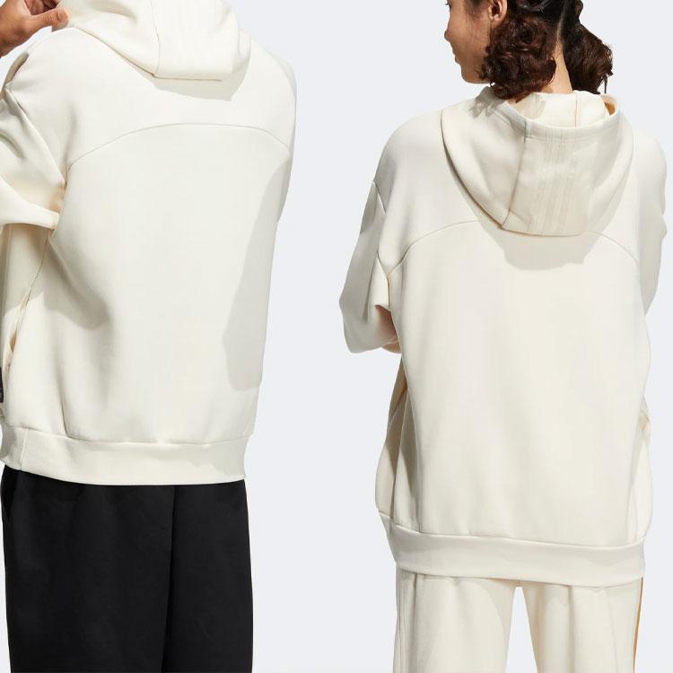 adidas Neo X Jujutsu Kaisen Collaboration Solid Color Cartoon Print Drawstring Hoodie Unisex Hoodies White HZ2441