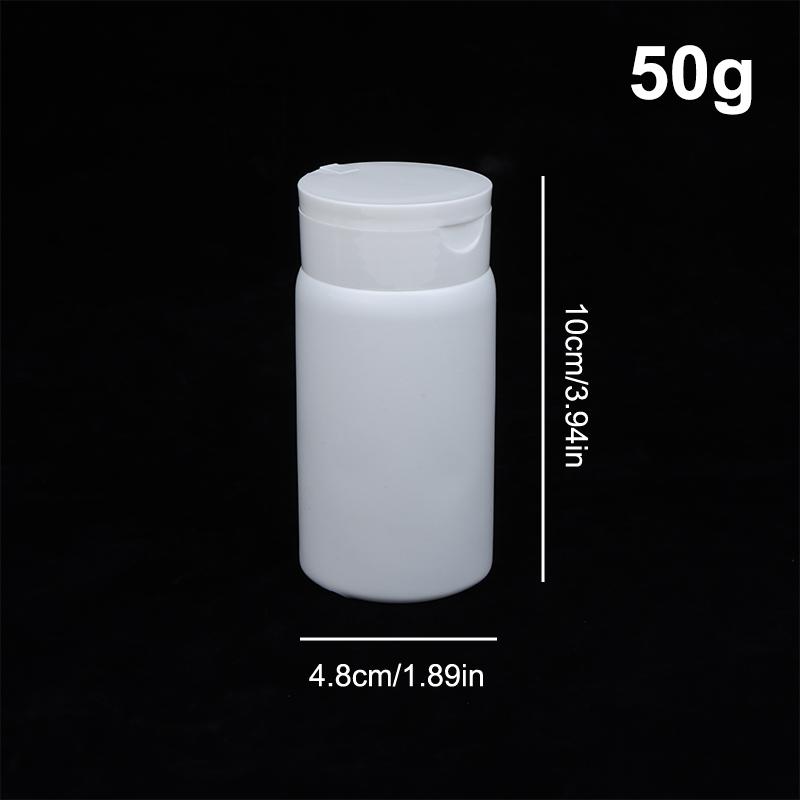 1 Pcs 30G 50G 100G White Talcum Powder Bottle Refillable Cosmetic Powder Dispenser Plastic Powder Container Empty Pots Bottles