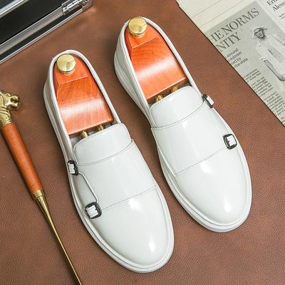 Włoskie Buty Męskie Luksusowa Marka Lakierowana Skóra Casualowe Mokasyny Wsuwane Biznesowe Buty Wizytowe Mokasyny Buty do Prowadzenia Samochodu Buty Sportowe do Chodzenia