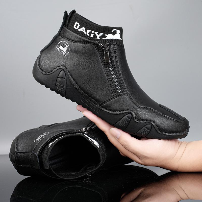DAGY popular retro style Martin boots men's leather large size men's shoes high top wear-resistant outdoor rest