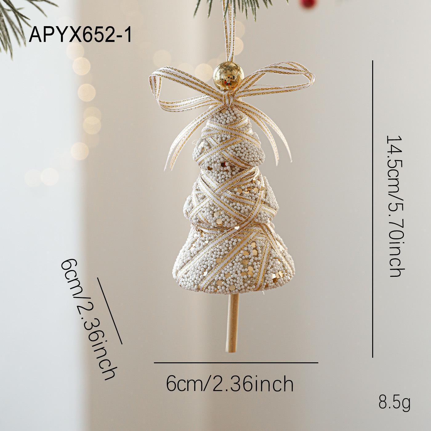

Christmas Hanging Ornament Champagne Christmas Tree Decoration Foam Ornament Fabric-Covered Fabric Covered Ornament For Indoor