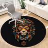 1pc Lion Feather Office Round Area Rug, Under Office Chairs Bedroom Living Room Home Decor, Room Deco, Available in Various Sizes
