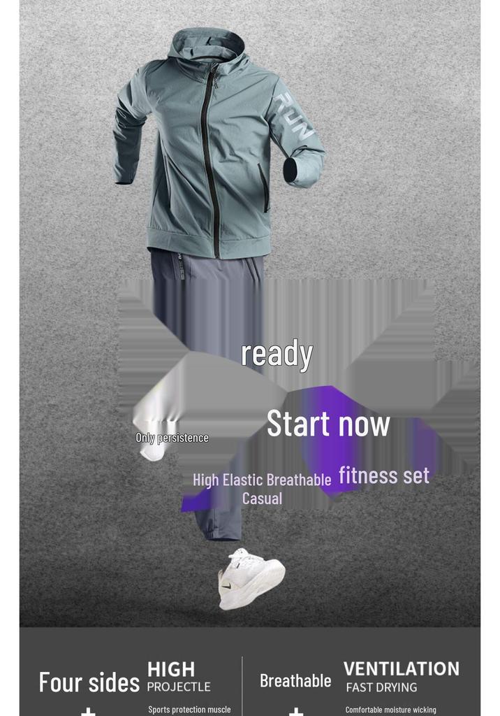 Men's Quick Dry Running & Cycling Jacket - Spring Fitness & Outdoor Sports Wear