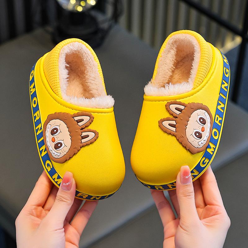 Kinder Baumwollpantoffeln Winter Indoor Mädchen Baby Rutschfest Verdickt Warm Niedlich Jungen Pelzig Baumwollschuhe