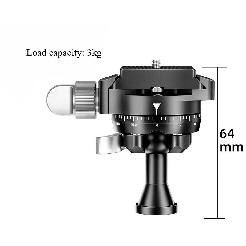 Universal Photography Inverted Pan Tilt Adapter Pan Tilt 360 Degree Panoramic Clamp Small Sphere Photography Pan Tilt