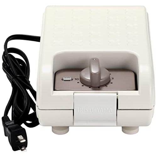 Iris Ohyama Hot Sand Maker, Waffle, Hot Sand, 2 Types of Grilling Molds, Electric, 1 Piece, IMS-502-W, White