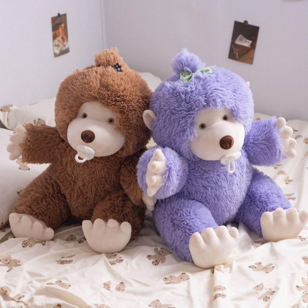 

Soft Pacifier Monkey Plush Toy PP Cotton Animal Monkey Doll Monkey Stuffed Doll Party Decorate фіолетовий
