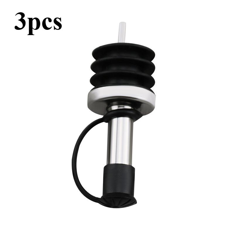 Hot Sale Household Practical Stainless Steel Wine Olive Oil Pourer Dispenser Spout Glass Bottle Pourer Kitchen Accessories